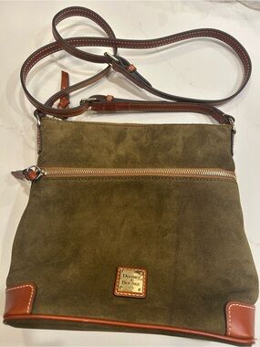 Green Satchel Bag – Red Interior – Structured – Never Used